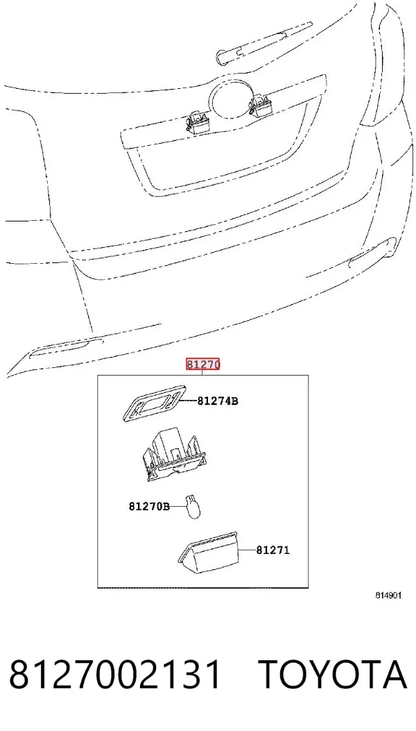 Luz matricula 8127002131 Toyota