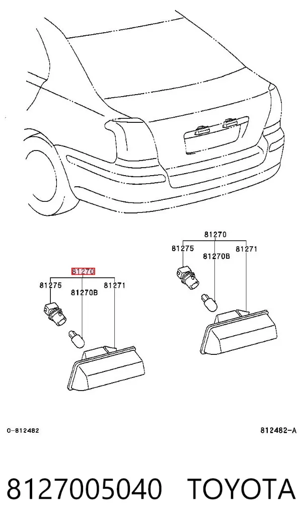 Luz matricula Toyota Avensis II