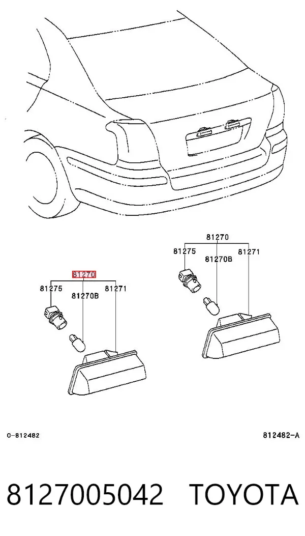 Luz matricula 8127005042 Toyota