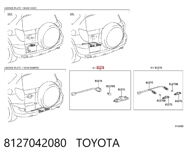 Luz matricula Toyota RAV4 III