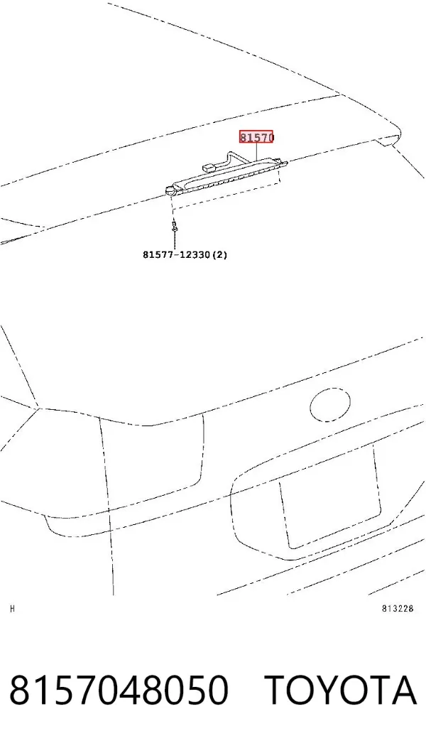 Tercera luz de freno Lexus RX 300/330/350/400H