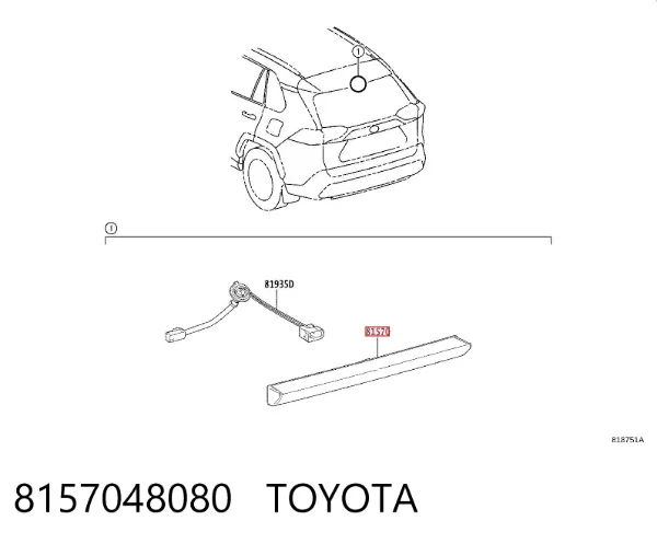 Tercera luz de freno Toyota RAV4 V