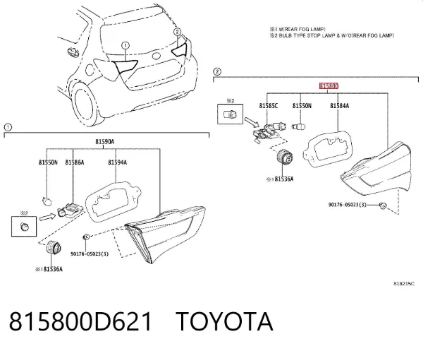  815800D621 Toyota