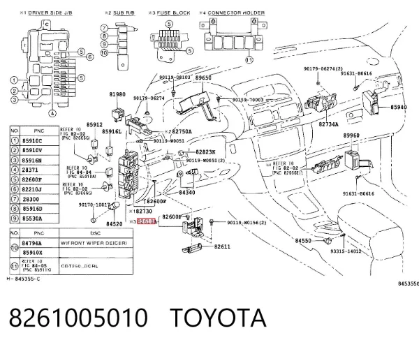  8261005010 Toyota
