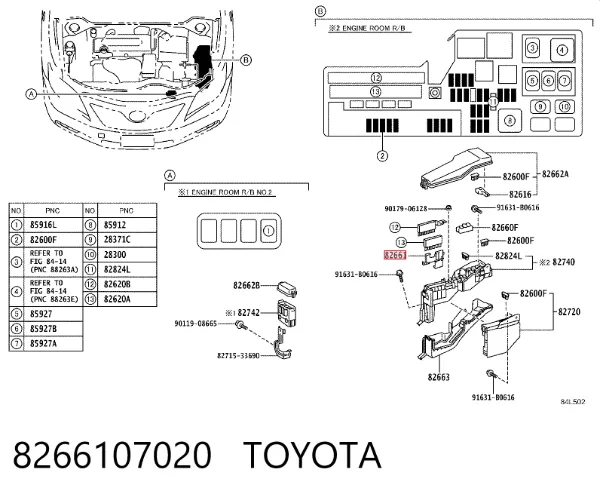  8266107020 Toyota