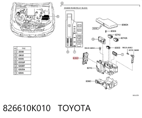  826610K010 Toyota