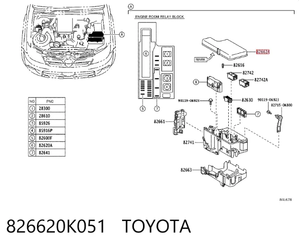 826620K051 Toyota