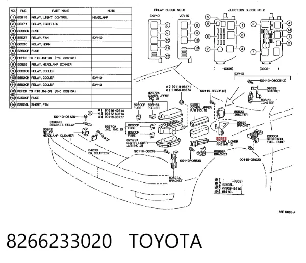  8266233020 Toyota