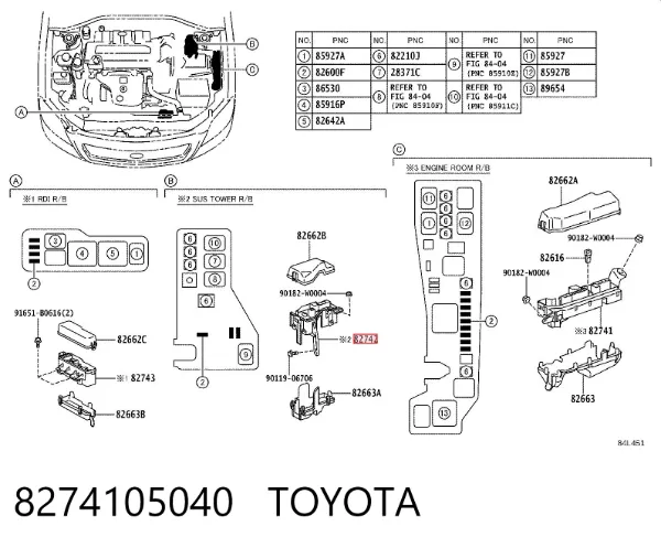  8274105040 Toyota