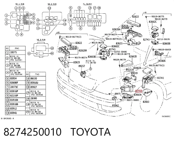  8274250010 Toyota