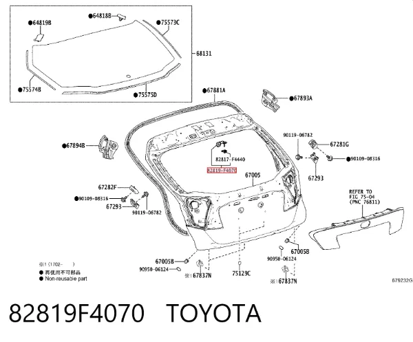  82819F4070 Toyota