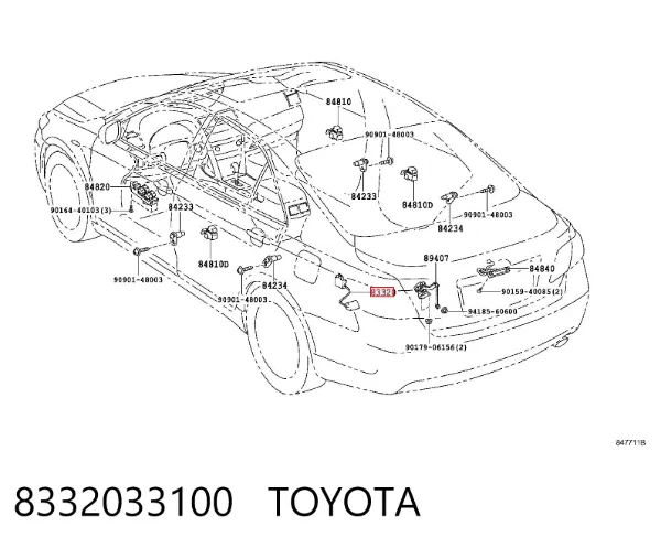 Aforador Toyota Camry VII