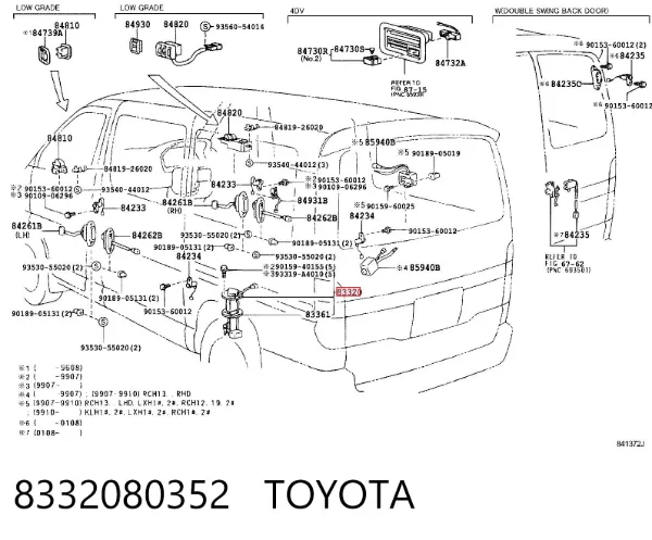 Aforador 8332080352 Toyota