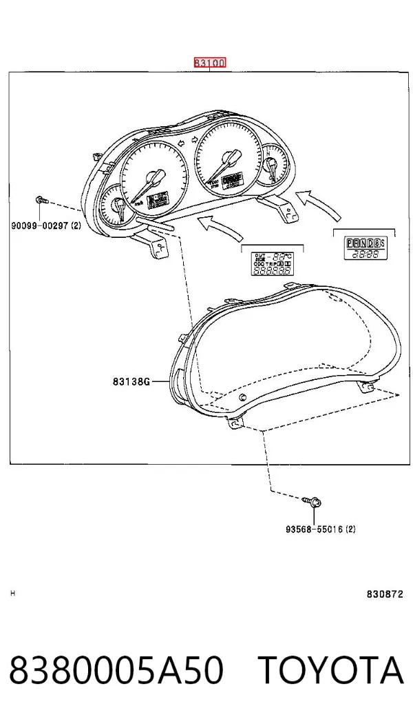 Cuadro instrumentos 8380005A50 Toyota