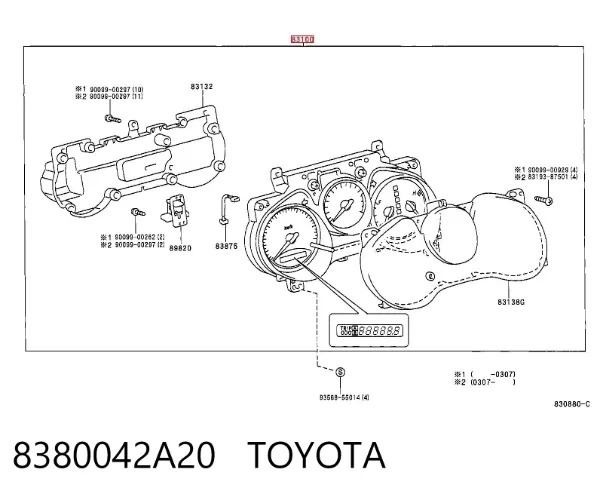 Cuadro instrumentos 8380042A20 Toyota