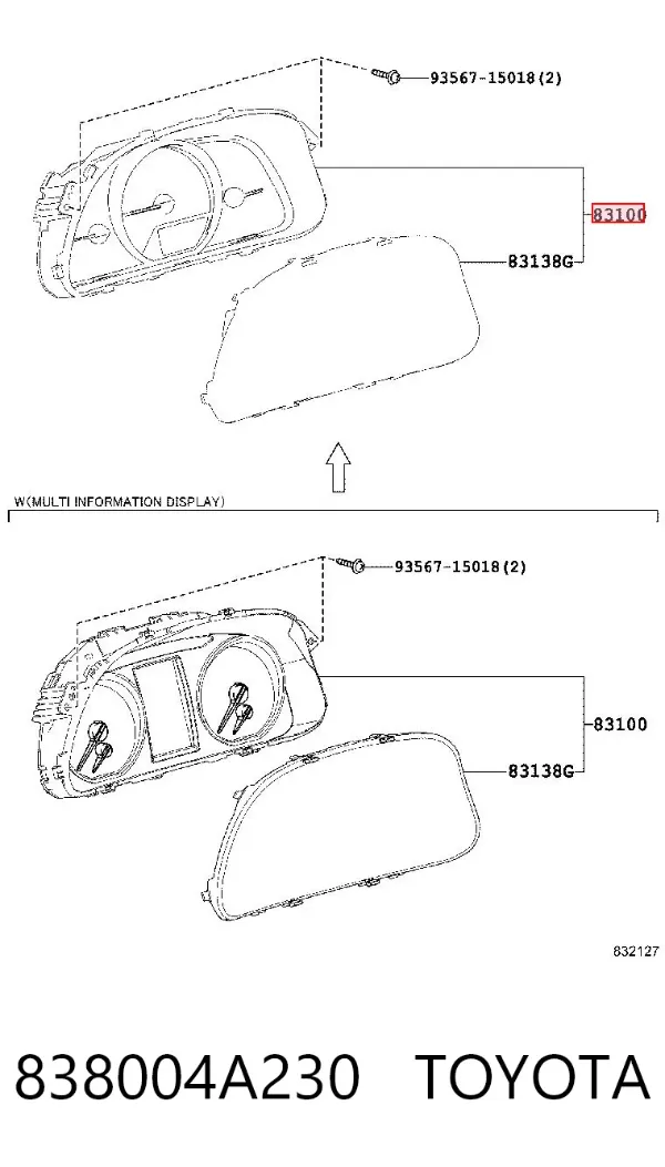 Cuadro instrumentos 838004A230 Toyota