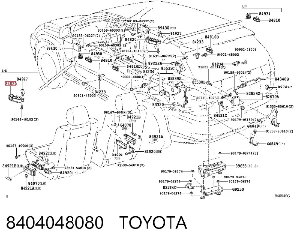 Interruptor de elevalunas delantera izquierda 8404048080 Toyota