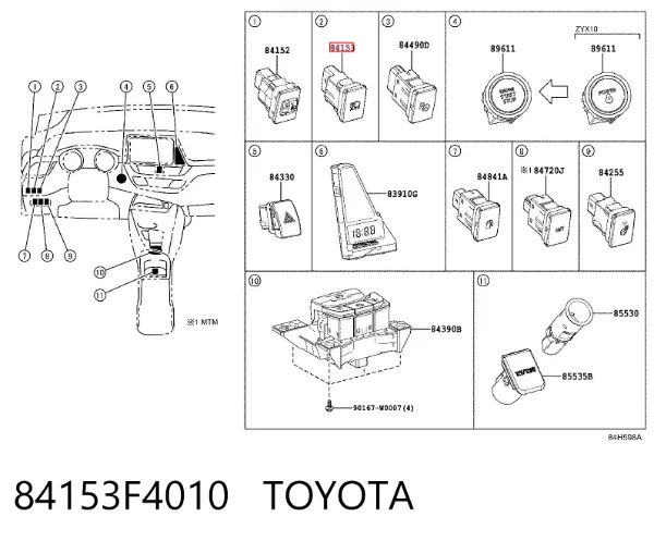  84153F4010 Toyota