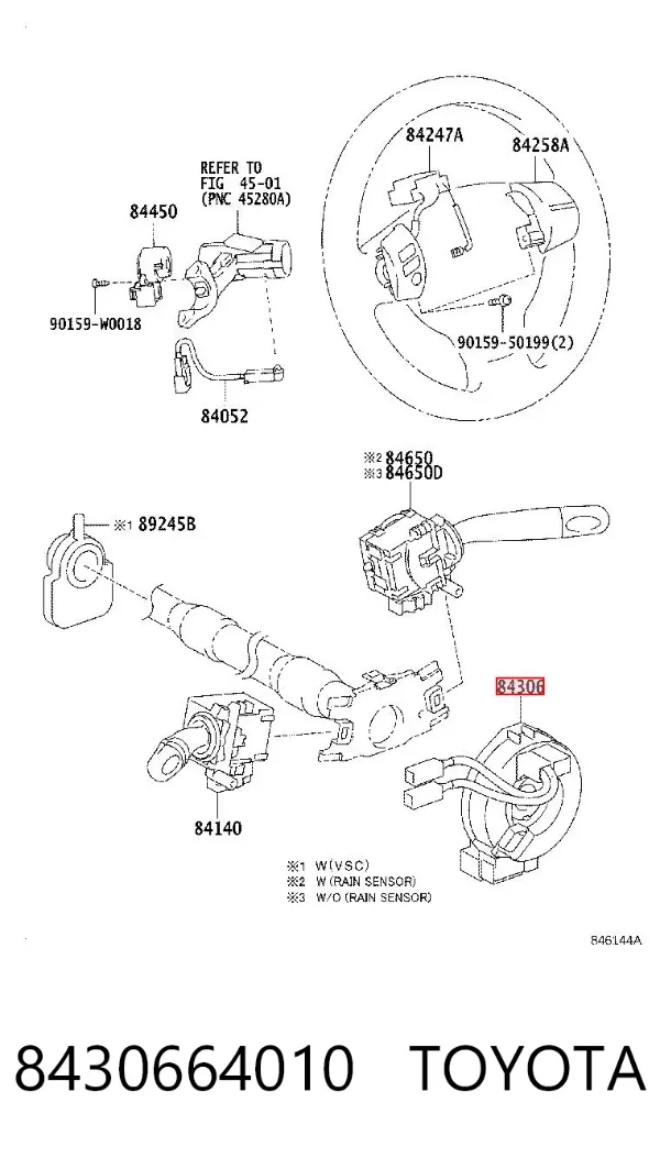 Anillo AIRBAG 8430664010 Toyota