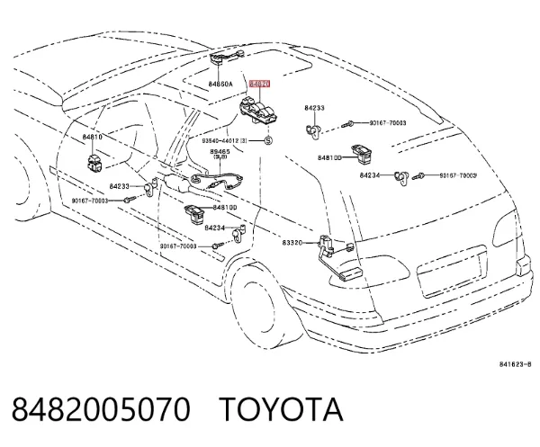 Unidad de control de elevalunas de la consola central 8482005070 Toyota