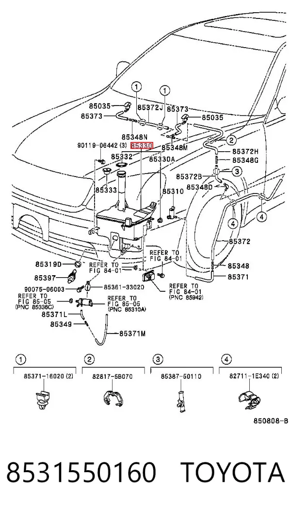 Depósito de limpiaparabrisas Lexus LS UCF30