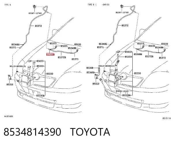  8534814390 Toyota