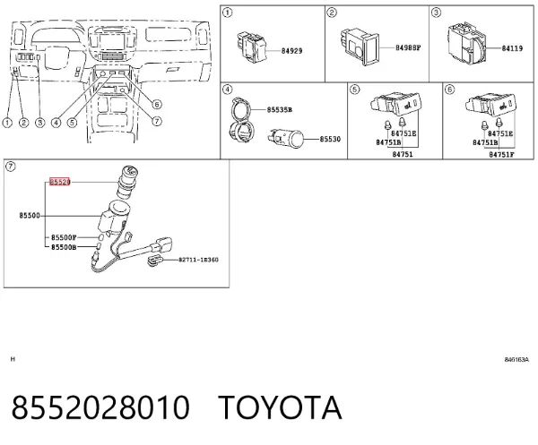 Mechero de coche Toyota Corolla 