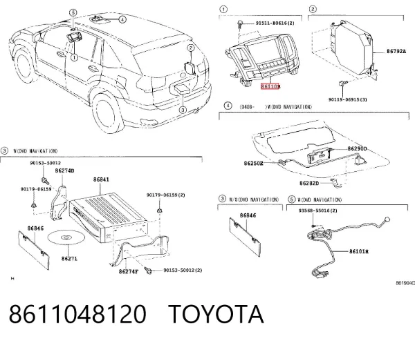 Pantalla Lexus RX 300/330/350/400H
