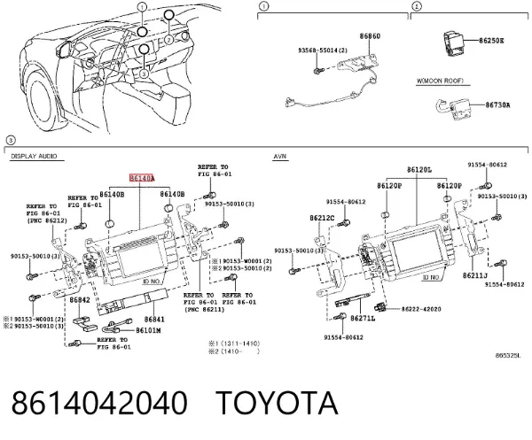 Pantalla 8614042040 Toyota