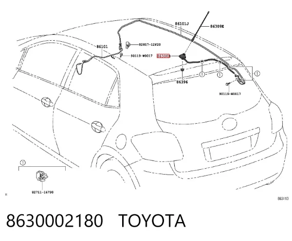 Antena 8630002180 Toyota