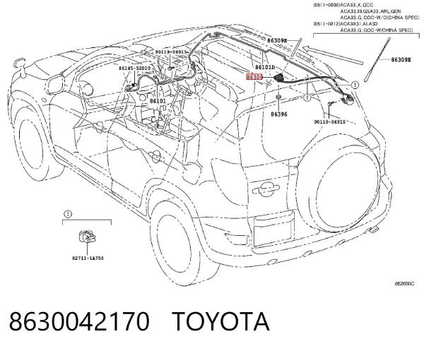 Antena 8630042170 Toyota