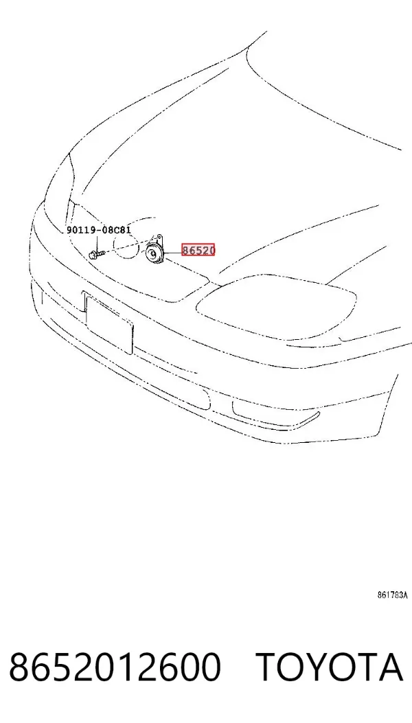 Claxon 8652012600 Toyota