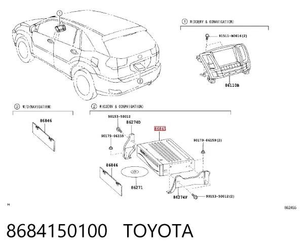 Unidad de control de navegación 8684150100 Toyota