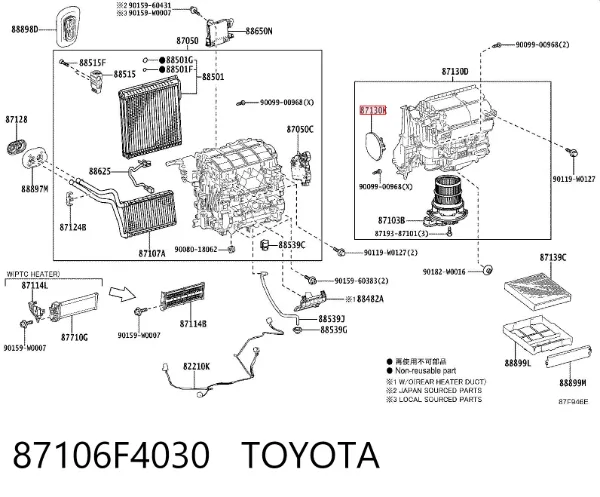  87106F4030 Toyota