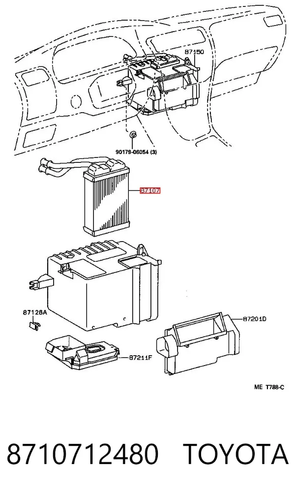 Radiador calefacción 8710712480 Toyota