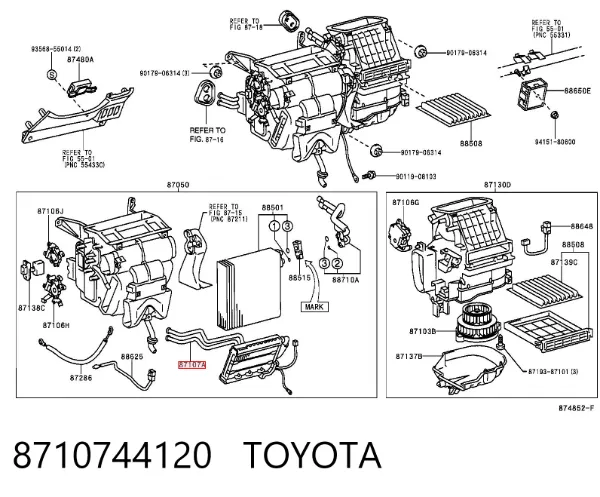 Radiador calefacción 8710744120 Toyota