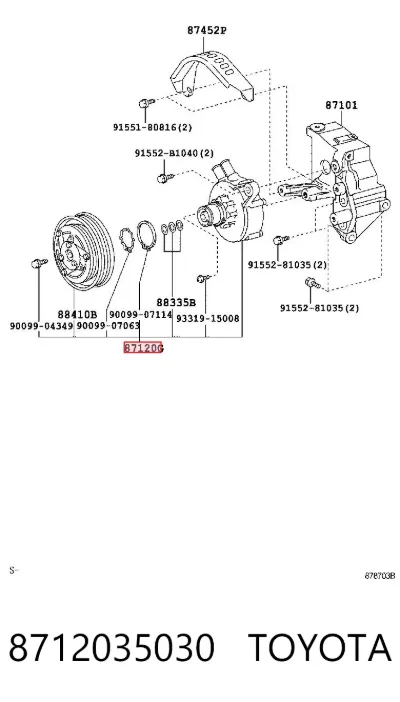 Bomba de calefacción TOYOTA 8712035030