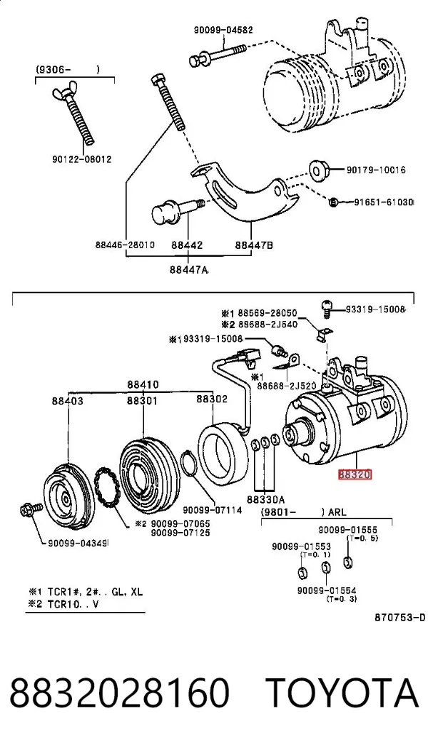Compresor de aire acondicionado Toyota 4 Runner N130