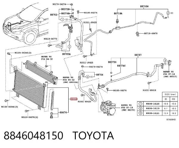 Condensador aire acondicionado Lexus RX 270/350/450H