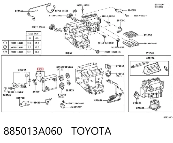 Evaporador de aire acondicionado Lexus IS E2