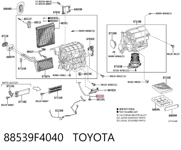  88539F4040 Toyota