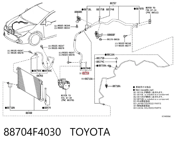  88704F4030 Toyota