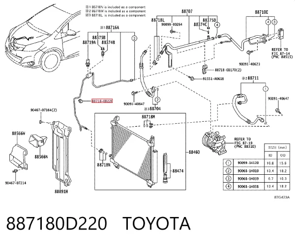  887180D220 Toyota