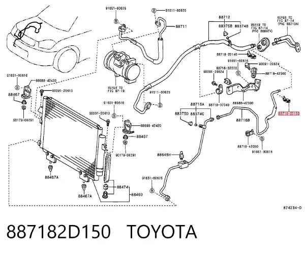 Soporte del compresor de aire acondicionado 887182D150 Toyota
