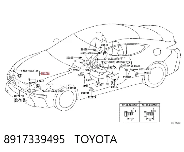 Sensor de airbag delantero 8917339495 Toyota
