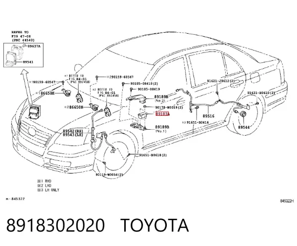 Sensor de aceleración longitudinal 8918302020 Toyota