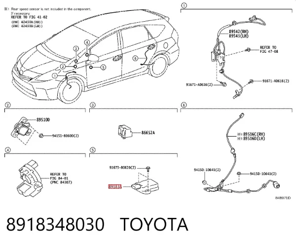 Sensor de aceleración lateral (ESP) 8918348030 Toyota