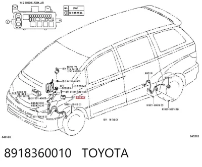 Sensor de aceleración lateral (ESP) TOYOTA 8918360010