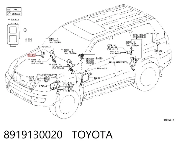 Sensor de posición del pedal del acelerador 8919130020 Toyota