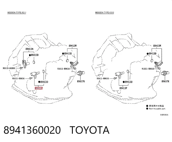 Sensor de velocidad 8941360020 Toyota